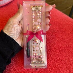 Apple Watch bling band. NIB. Pink Gold Rhinestone